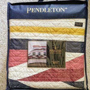 NIB Pendleton Fire Legend Pieced Quilt Set Full/Queen